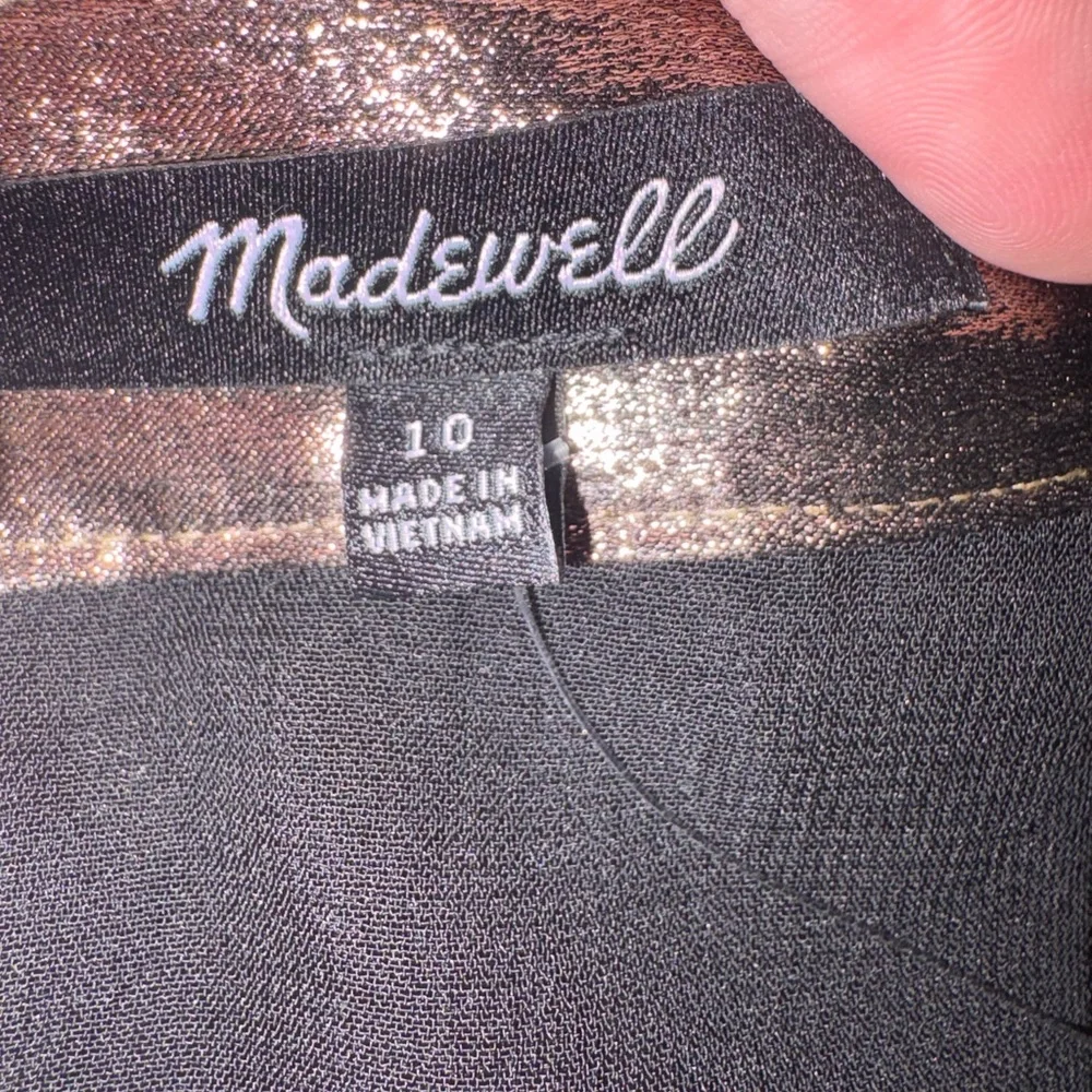Madewell Metallic Bubble-Hem mini skirt